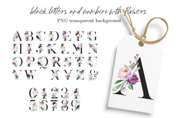 Alphabet, Letters and Numbers Flowers