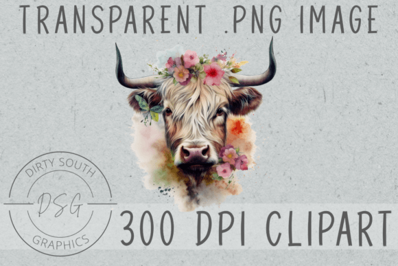 Boho Bull Flowers Clip Art Review