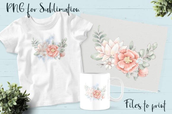 Bouquet of Flowers. Design for Printing.